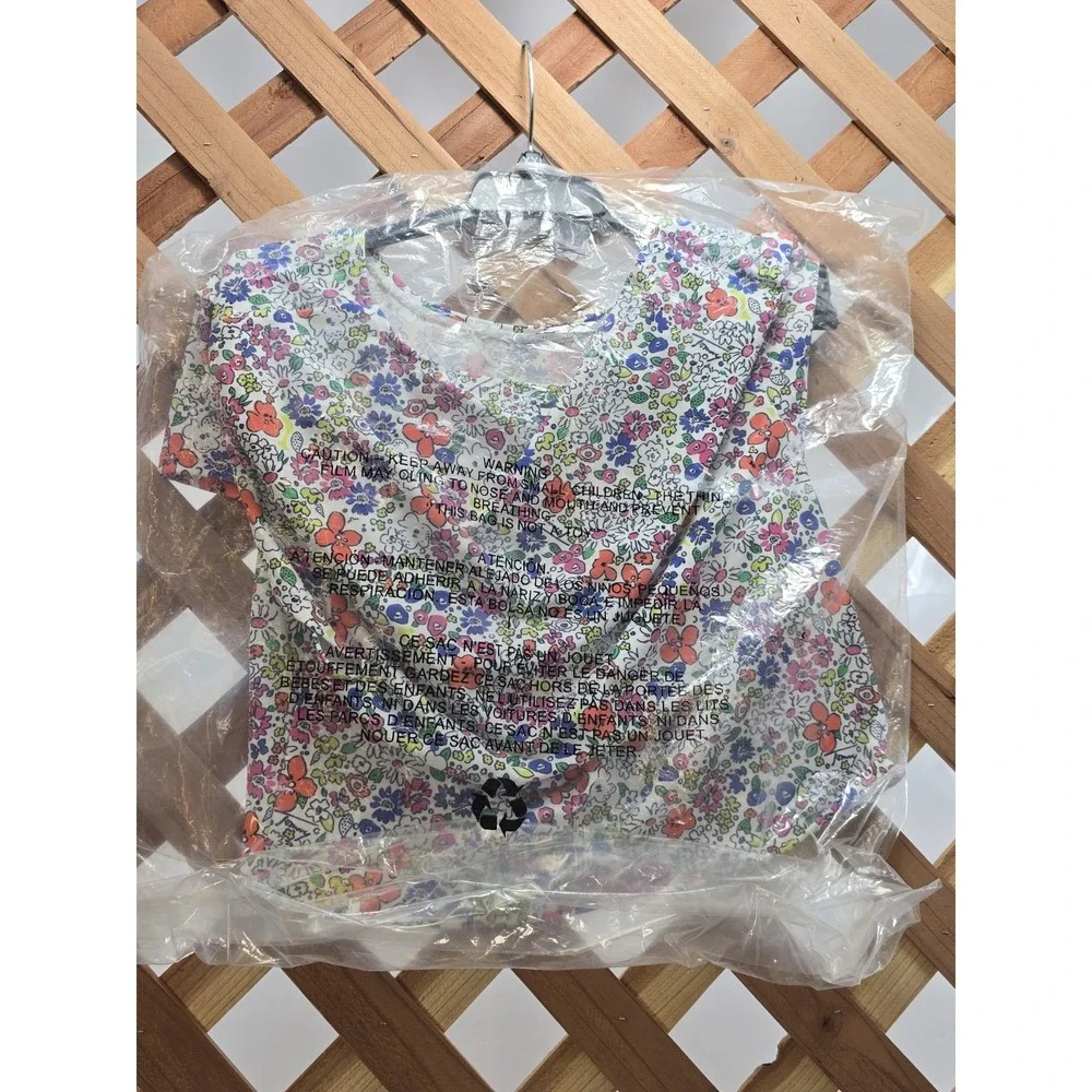 NWT‎ Tommy Hilfiger Women's Knotted Printed Swim Top - Sz XXL - White Multicolor